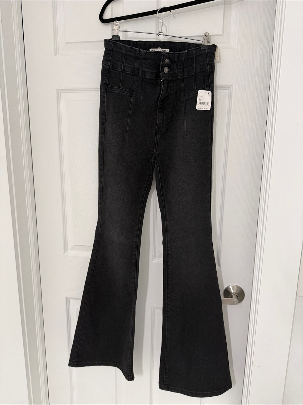 We The Free High-Rise Black Flare Jeans